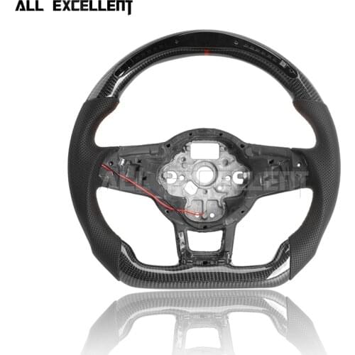 Customized For VW Golf Steering Wheel For MK7/MK7.5 GTI/R With Perforated leather + LED Steering Wheel