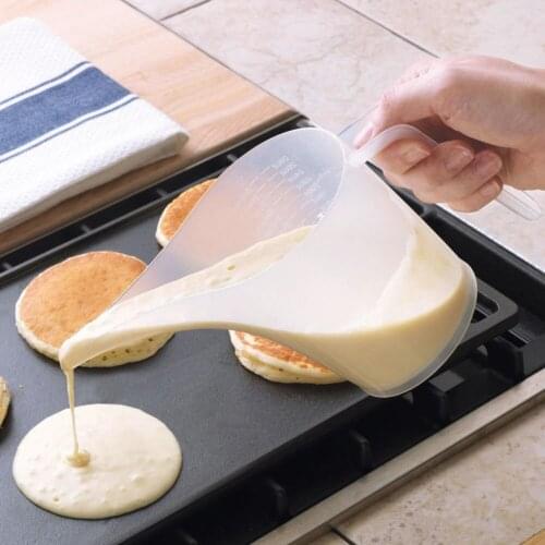 1000ml Funnel Jug Transparent Measuring Cup with Mouth Tip for Jam Batter Syrup