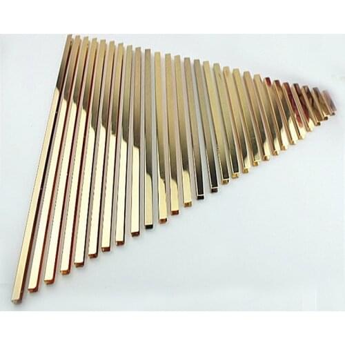3.2 inch (8 cm) straight Purse edging Wallet frame wallet edging Metal Edging strip Light Gold
