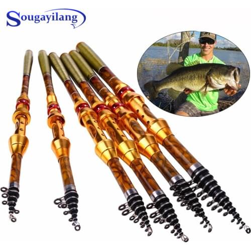 Sougayilang 1.8/2.1/2.4/2.7/3.0/3.6M Telescopic Spinning Fishing Rod Carbon Fiber Seawater Portable Travel Fishing Pole De Pesca