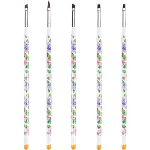 The9 Nylon Hair Wooden Handle Watercolor Paint Brush Pen Set for Learning Diy Oil Acrylic Painting Art Paint Brushes Supplies