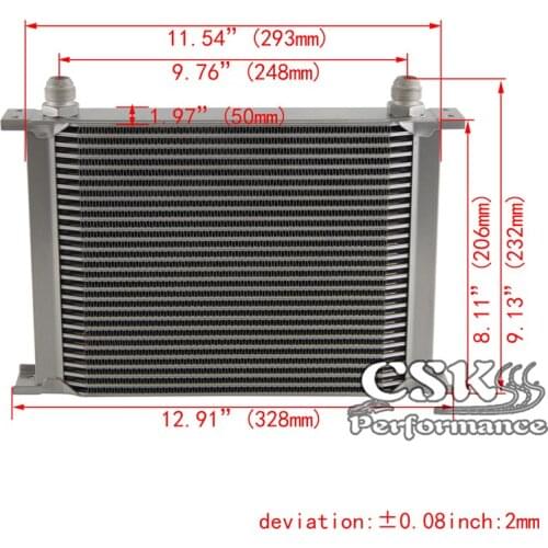 Universal 28 Row AN10 Engine Oil Cooler + 2Pcs 90 Degree Hose Fittings AN10