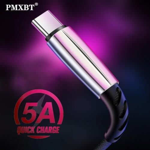 5A Fast Charging Mobile Phone USB C Cable For Huawei P40 P30 Xiaomi Redmi 11 10 Quick Charger Type C Cable Data Sync USB-C Cord
