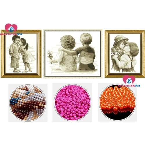 3D Accurate printing diy beads embroidery kids pure love beadwork home decor crafts needlework home decoration accessories Gifts