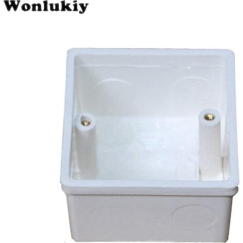 Wonlukiy 10pcs 86 Cassette Universal White Wall Mounting Box for Wall Switch Stair Light and Enclosure Socket Back Box Outlet