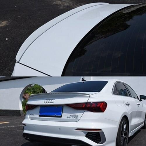 Rear Trunk Lid Car Spoiler Wings For Audi A3 Sedan 2021 New ABS Plastic Material Paint Glossy Black Carbon Fiber Lip Spoilers