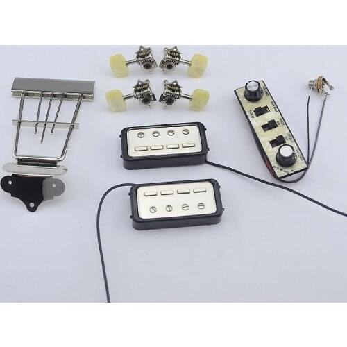 1 Set Original Genuine Hofner HCT500 Series Bass Kit ( Tuners + Pickups + Trapeze Tailpiece + Control Panel )