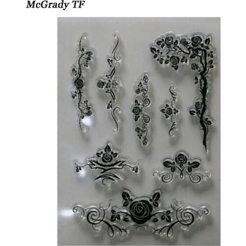 1PCS Flower Vine Clear Stamps Promotions Transparent DIY Scrapbooking Card Making Christmas Decoration Stamps for Card Making