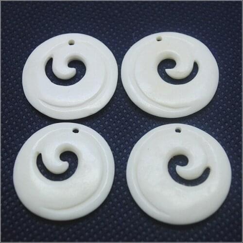 2pcs natural bone beads accessories carving beads items diy beads 30mm white colors jewelry findings factory making