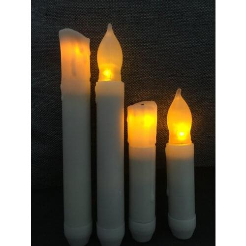20sets Battery Operate dip candle Drip Ivory LED Taper tealight Wedding Hotel Home Church Decor 10.6cm-11.5cm-15.5cm-16.5cm(H)