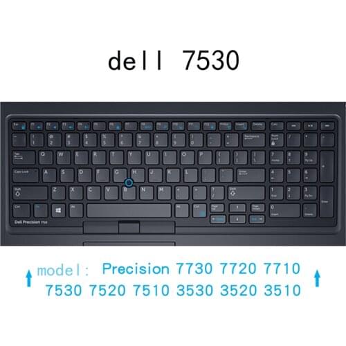 Keyboard Cover compatible for Dell precision 15 7530 7510 7520 15.6 inch 17 7710 7720 17.3 size pointer Protector anti-dust TPU