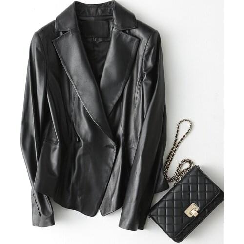 Real Leather Spring Autumn Jacket Women Genuine Sheepskin Coat Female Korean Blazers Short Jackets ZJZ1702 MY2032