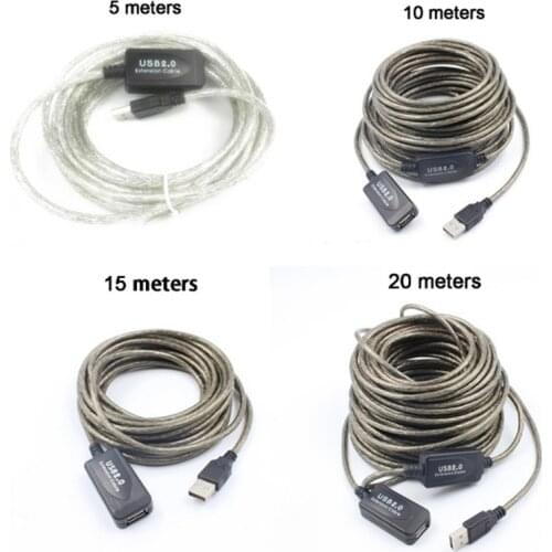 5/10/15/20M Cable Suitable For Long-distance Equipment Connection USB2.0 Signal Amplifier Extension Cable Adapter