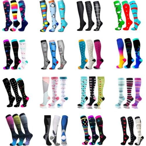 Men Women Compression Socks Soccer Sport Socks Set Dropship Wholesale Pack Outdoor Sport Nursing Hiking Running Fitness Socks
