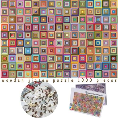 MOMEMO Square Art Jigsaw Puzzles Wooden Toys Colorful Adults 1000 Pieces Customized Puzzles Quality DIY Assembling Puzzle Toys