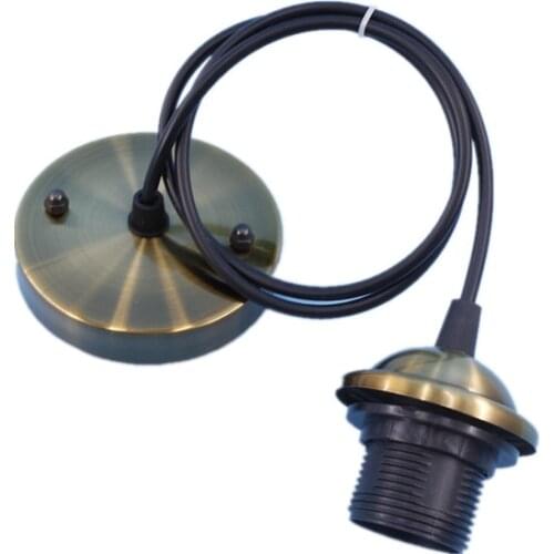 E27 Full Tooth Lamp Head Hanging Line Retro Lamp Holder With Line Bronze LED Accessories Lamps