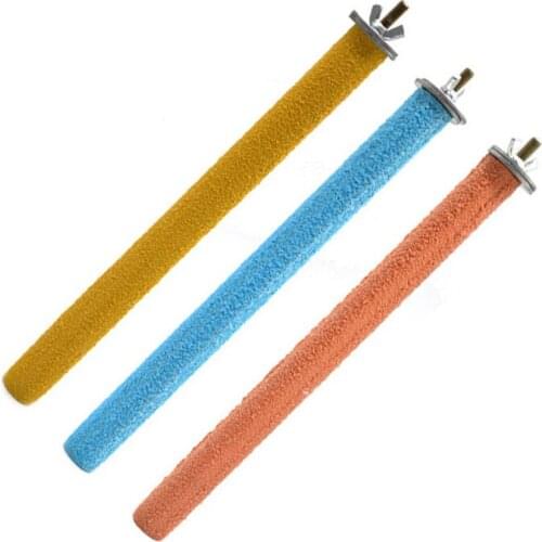 HOT Pet Bird Parrot Chew Toys Paw Grinding Cage Stand Perches For Budgie Cage standing rod