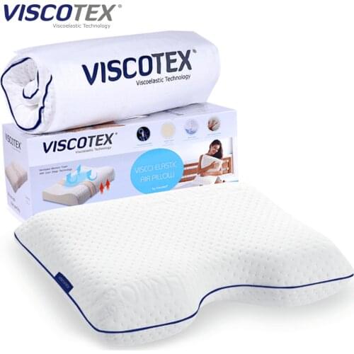 Memory Foam Orthopedic Anti-Snoring Pillow Neck Support Embroidered Washable Cotton Case Happy Sleeping 54x40x11 Cm