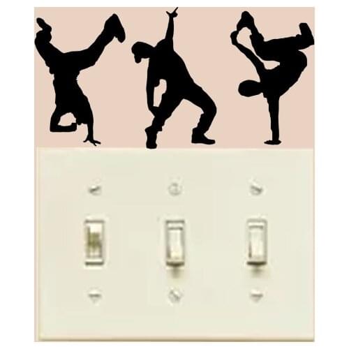 Street Dance Fashion Personality Accessories Vinyl Wall Sticker Switch Decal 6SS0112