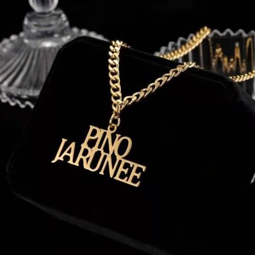 Stainless Steel Choker Custom Name Necklace Personalized Jewelry Men Handmade Nameplate Pendant Necklaces Women Best Friend Gift