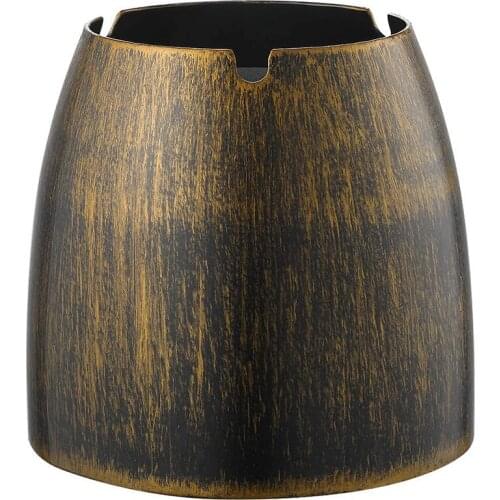 Wind Ashtray Bronze Stainless Steel Ashtray for Outdoor and Indoor Metal Table Ashtray XL