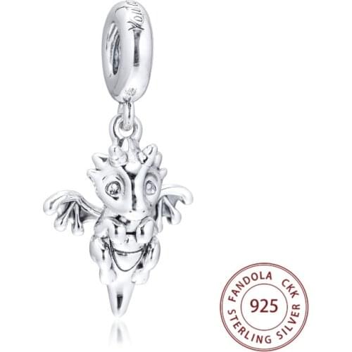 Fits Pandora Bracelets 925 Sterling Silver Bead You Are Magic Dragon Charms Beads for Jewelry Making kralen Free Shipping