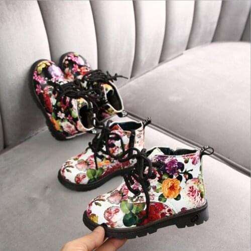 2021 New Arrival Autumn Kids Boy Short Boots Platform Pink Winter Boots for Toddler Girl Children Flat Heel Boots Student
