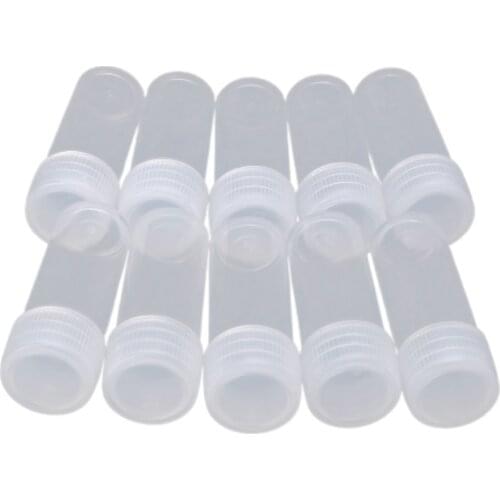 10pcs/set 5mm Plastic Pet Clear Empty Seal Bottles Solid Powder Medicine Pill Vial Container Reagent Packing Bottle