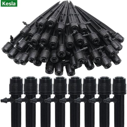 KESLA 20PCS 360° Adjustable Irrigation Sprinkler Spray Dripper Garden Flower Watering Nozzle Emitter 13CM Stake Greenhouse Tools