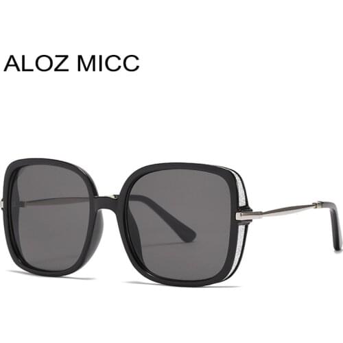 ALOZ MICC Steampunk Square Sunglasses Women Vintage Crystal Frame Punk Sun Glasses Lady Retro Shade Oculos De Sol UV400 Q857