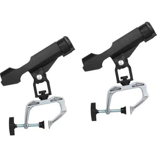 Universal Boat Raft Fishing Rod Holder Pole Stand Bracket Rest Adjustable X2