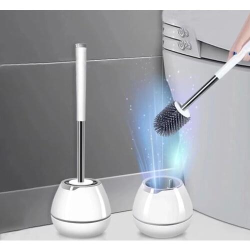 Silicone TPR Toilet Brush Wall-mounted Cleaning Brush For Bathroom Household Cleaning Product Bathroom Accessories