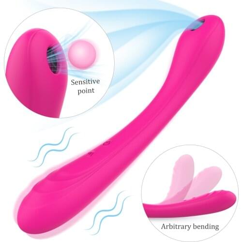 G Spot Sucking Vibrator 9 Frequency Vibration Clitoris Stimulator Vagina And Anus Bendable Female Orgasm Dildo Sex Couple Toys