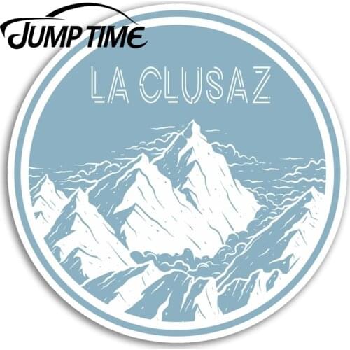 Jump Time La Clusaz Vinyl Stickers Ski Mountain Sticker Laptop Luggage Car Funny Decal Trunk Window Car Covers