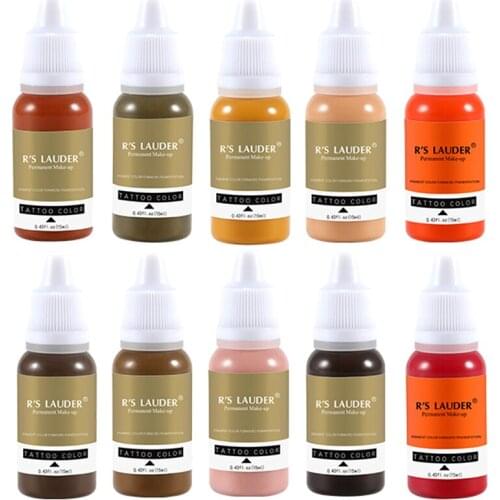 15ml High Quality Tattoo Pigment Color Eyebrow Lip Eyeliner Tattoo Ink Emulsion Black Microblading Ink Permanent Makeup Supplies
