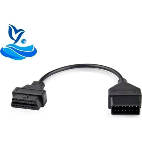 Best Quality 14Pin To 16Pin Female OBD2 Diagnostic Adapter Connector Cable 14 Pin To 16 Pin