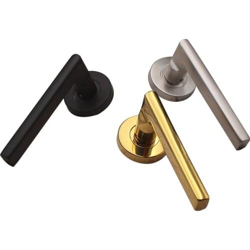 1PC One side Door Handles for Interior Doors Outside Black Door Handle Black Golden Silver Door Pulls Without Lock Free Shipping