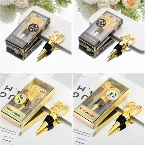 20Pcs Gold Color Digital Wine Bottle Stopper Beer Bottle Opener Wedding Birthday Party Giveaway Gift For Guest