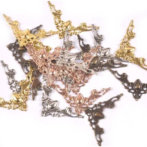 20pcs Silver/Golden/Bronze Metal Books Corners Protectors For Scrapbooking Accessories Photo Albums DIY Crafts Decor 40x40mm