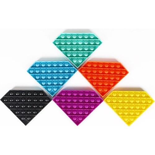 Diamond Push Bubble Sensory Fidget Toy Stress Reliever Adult Child Funny Anti Stress Squeeze Toy for Autism Special Needs