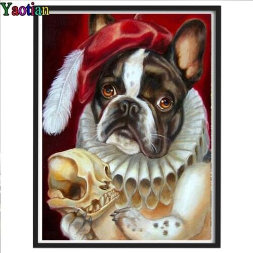 DIY Diamond Painting Cute animal french bulldog 5d Cross Stitch Diamond Embroidery Animal Needlework Picture Of Rhinestones