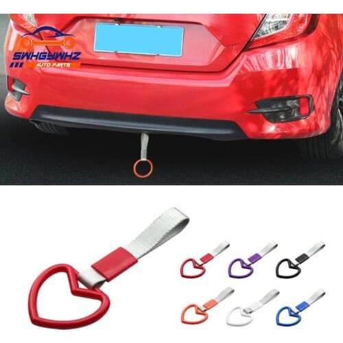 1 PC Auto Accessories Tsurikawa Ring Heart JDM Train Bus Handle Hand Strap Drift Charm Strap Drift PVC Plastic 6 color