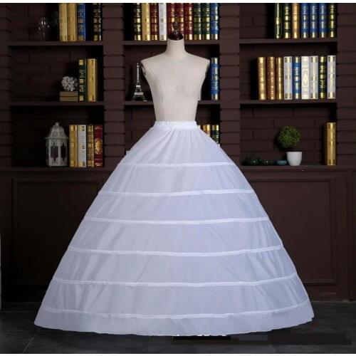 EZKUNTZA Large 6 Rings White Petticoat For Wedding Dress Can Be Adjustable Elastic Band Lace Up Wedding Accessories White Tulle