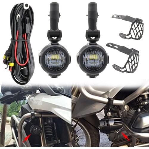 Black motorcycle led fog light for BMW R1200GS/ADV/F800GS/F700GS/F650FS 40W 6000k spot Driving fog lamps