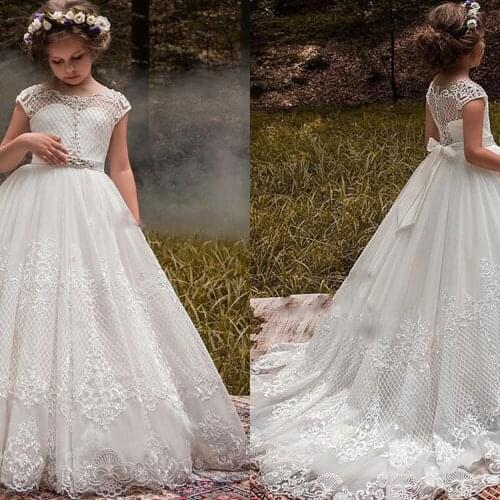 Flower Girl Dresses For Weddings Vestidos Daminha Girls Lace First Communion Dresses For Girls