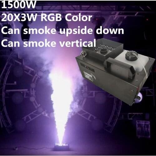 Disco equipment 1500w Smoke Machine LED 20X3W RGB dj fog machine stage effect can both do vertical and falling down project