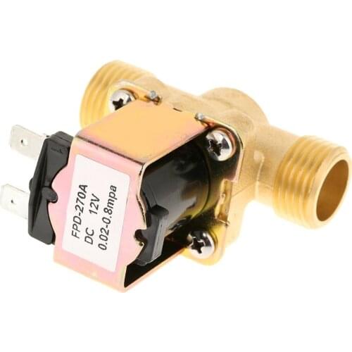 NEW DC 12V Electric Solenoid Magnetic Valve Normally Closed Brass Valves For Water Control 1/2inch