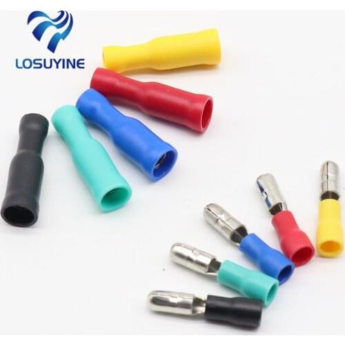Female and Male Insulated Electric Connector Crimp Bullet terminal for 22~16 AWG Audio Wiring