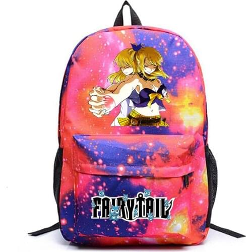 Anime Fairy Tail Canvas Backpack High Quality Teenger Packsack Casual Schoolbag Unisex Student Travel Laptop Bag