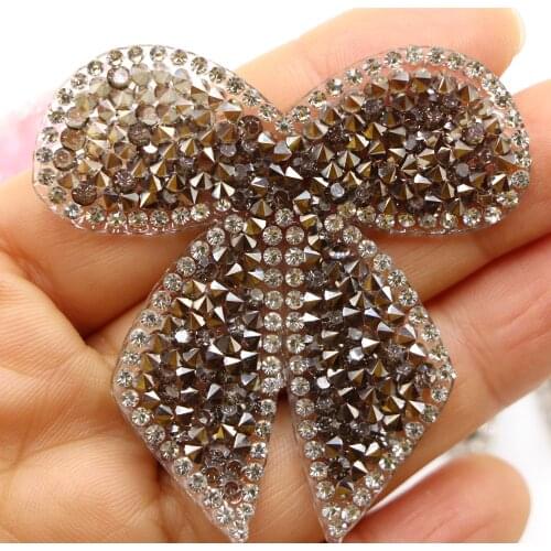 Bows Exquisite Rhinestone Stickers Heat Transfers For Clothes DIY Iron OnEmbroidery Applique For T-shirt Clothing Decor